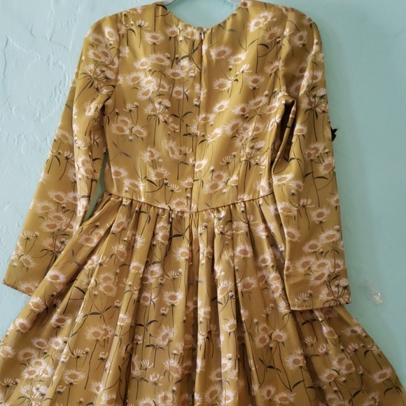Vintage 60s green floral - Picture 4 of 5